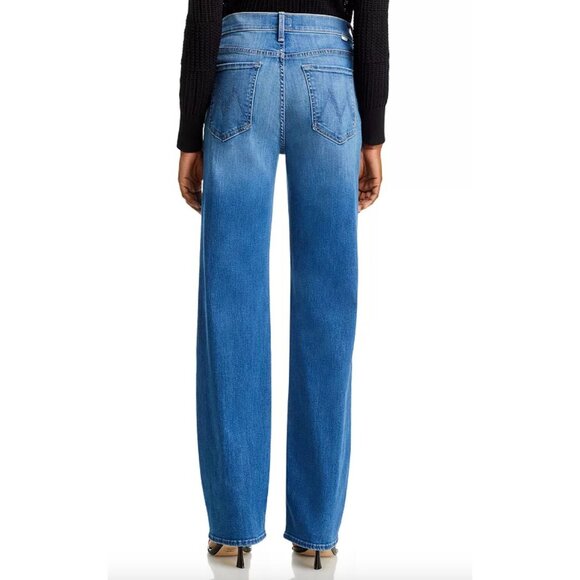 Mother The Rambler Zip Sneak Straight Leg Blue Jeans Size 25 in Lhasa Love - Picture 2 of 7